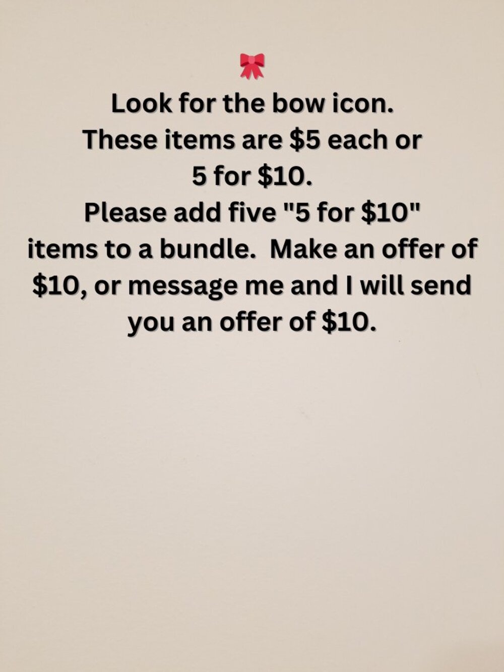 🎀$5 each or 🎀 5 items for $10 🎀 🎀